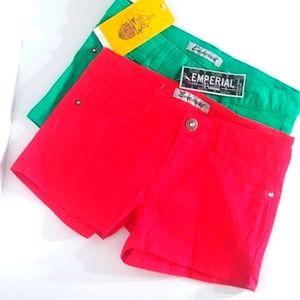 Two pairs of shorts.